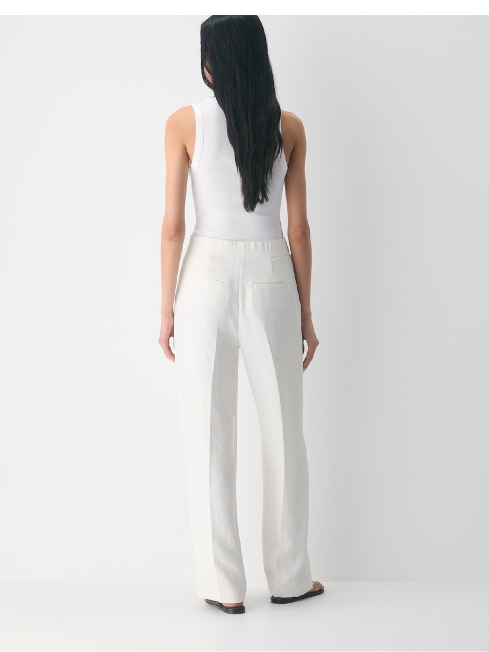 Aritzia Wilfred The Limitless Pant Crepette Wide Leg in Light Birch Size 2 - Picture 3 of 15
